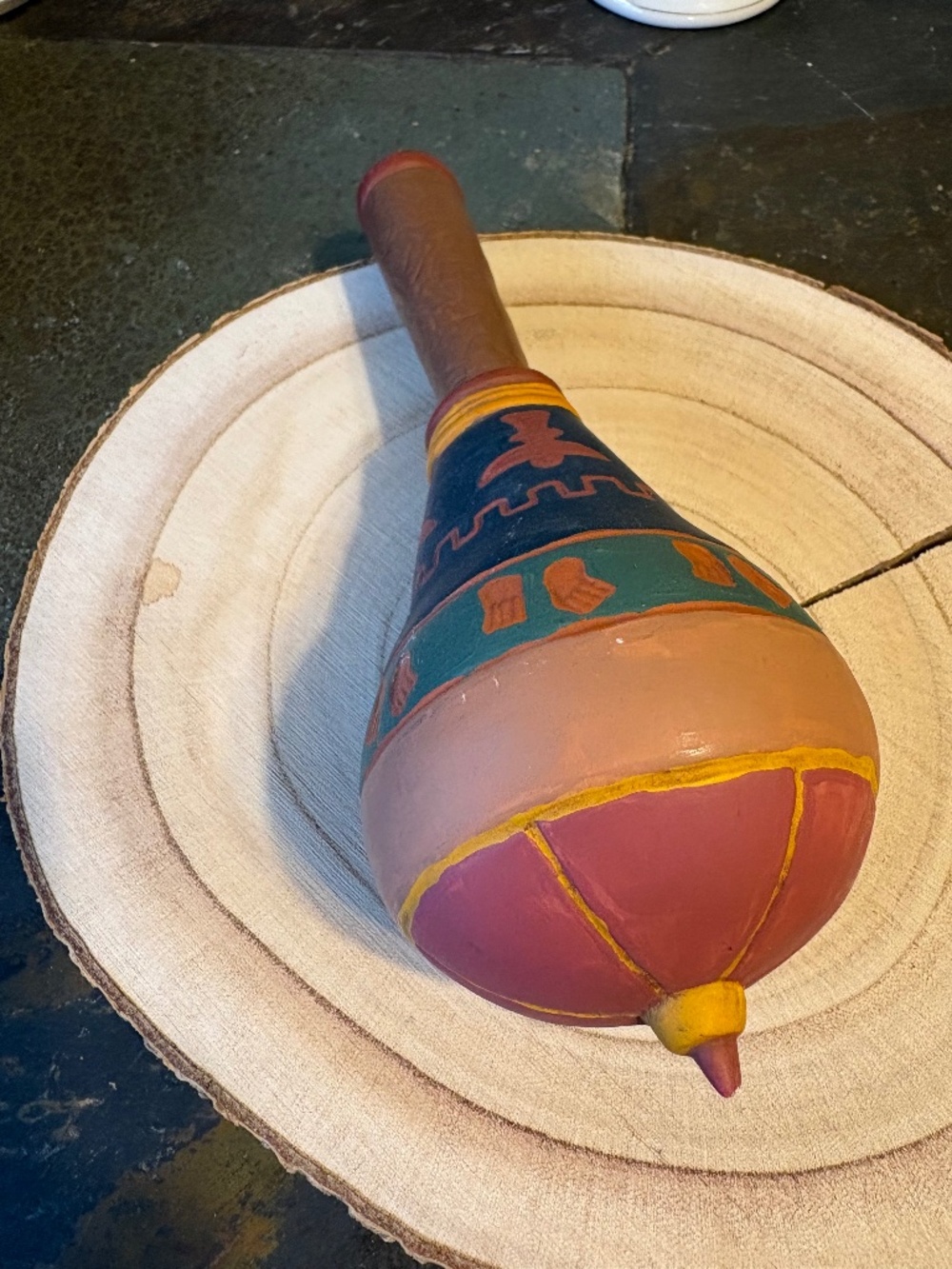Vintage hand painted Maraca hot air balloon